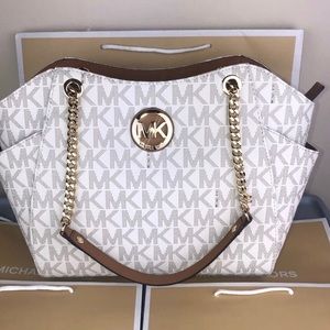 Michael Kors Signature Chain Shoulder Tote